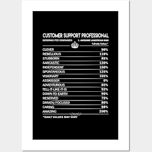 Customer Support Professional T Shirt - Customer Support Professional Factors Daily Gift Item Tee Posters and Art